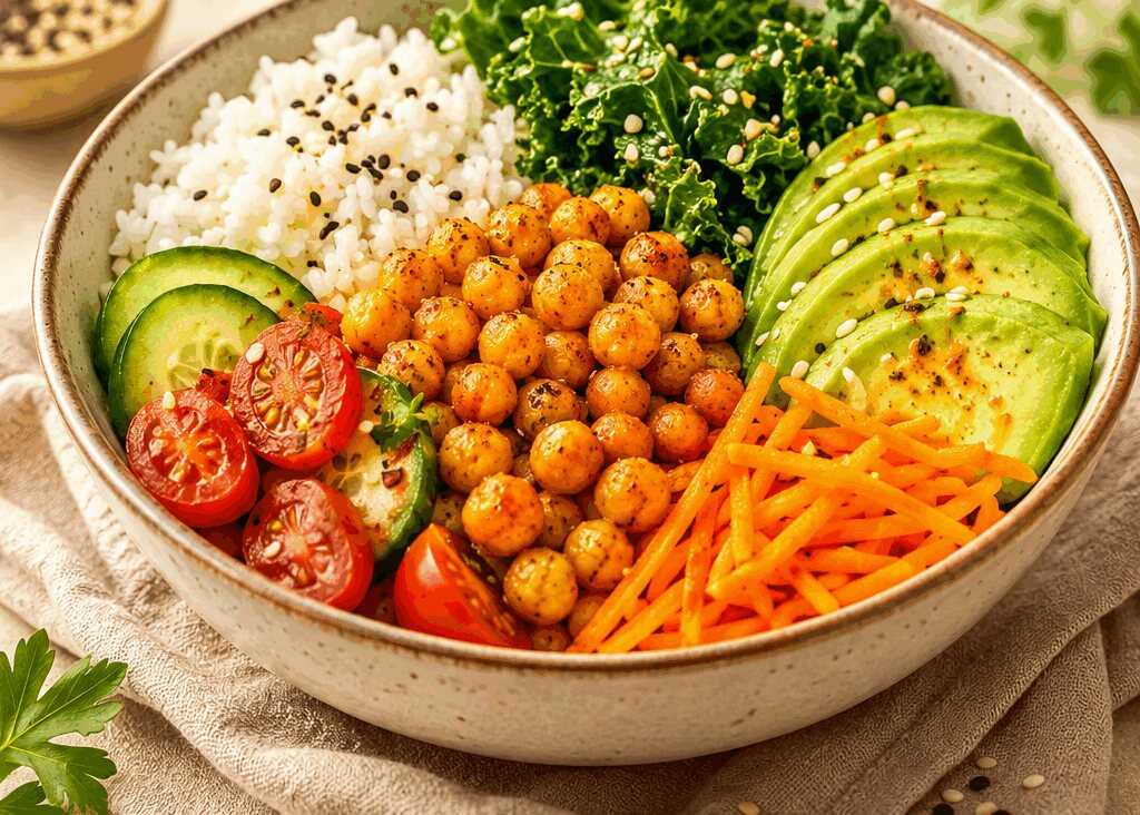 Leckeres Kichererbsen-Buddha-Bowl: In nur 10 Minuten fertig!