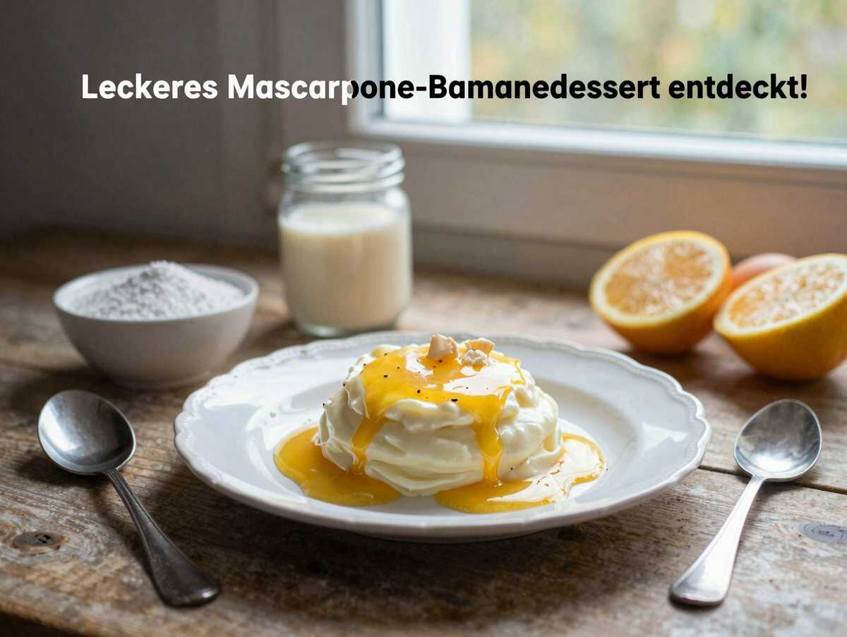 Leckeres Mascarpone-Bananendessert entdeckt! – während der Zubereitung