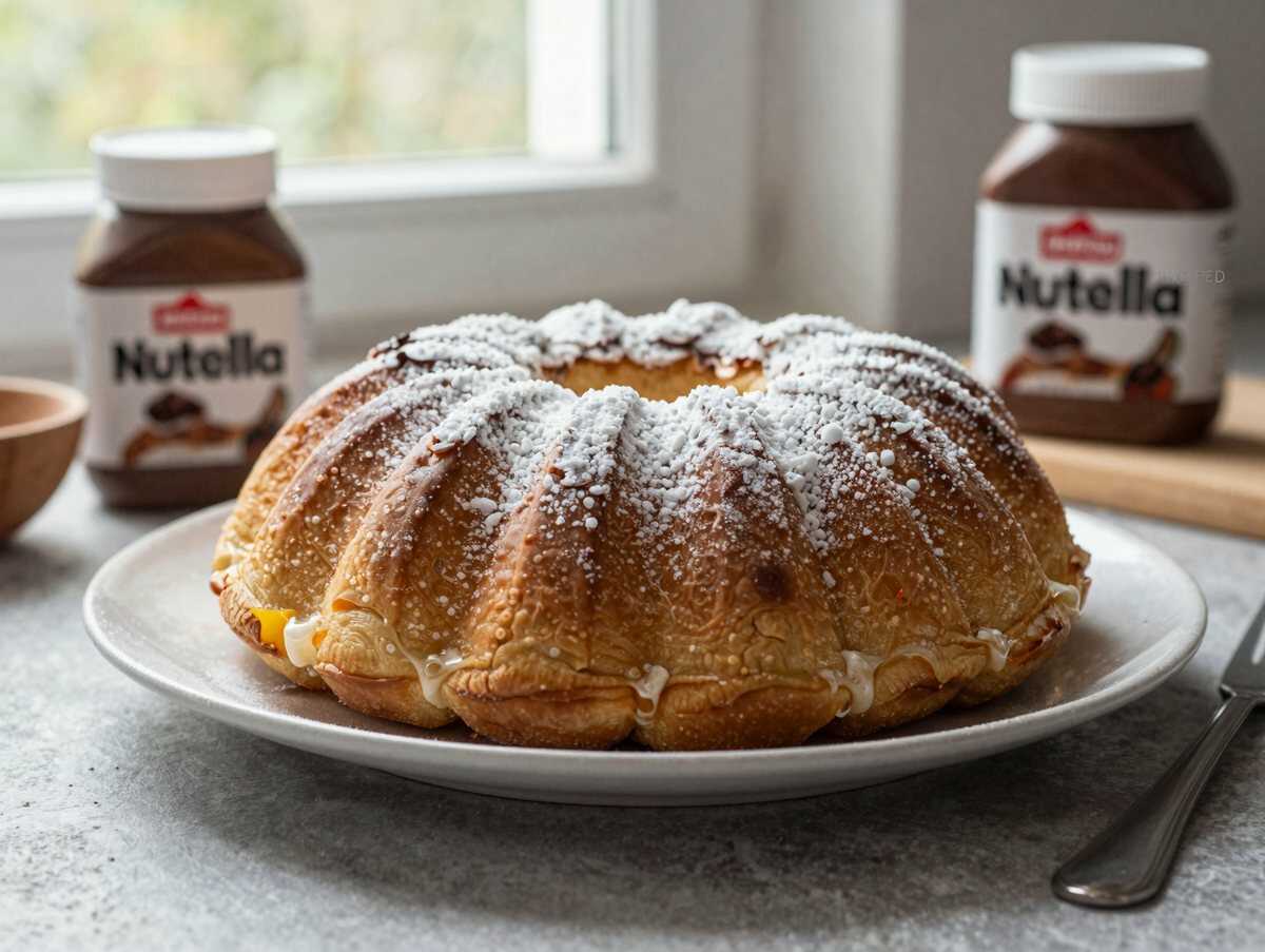 Leckeres Nutella-Gugelhupf Rezept entdecken: Ein Genuss für Schokoladenliebhaber! – während der Zubereitung