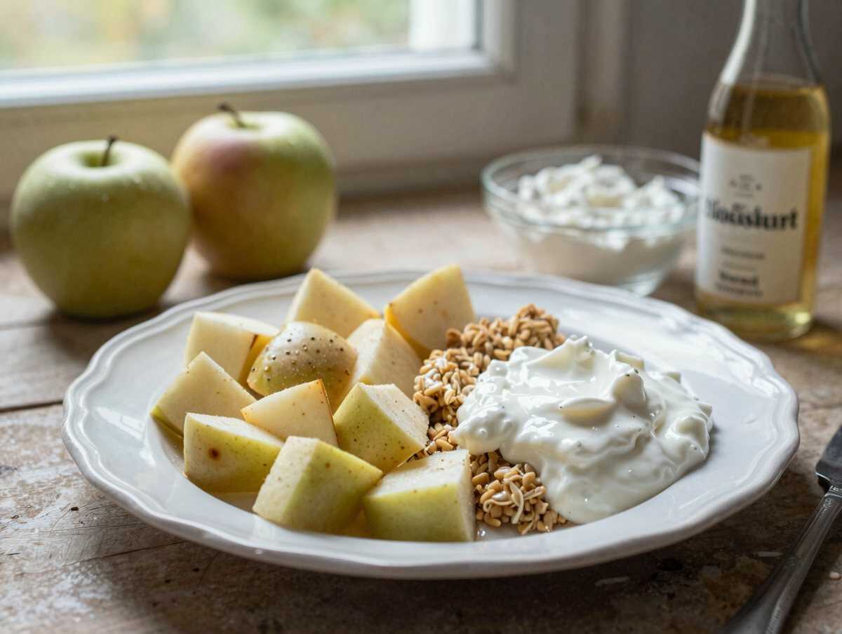 Leckeres Rezept für Apfel-Joghurtkuchen, der im Mund zergeht! – während der Zubereitung