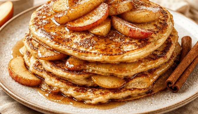 Leckeres Rezept für Apfel-Zimt-Pfannkuchen, das du probieren musst!