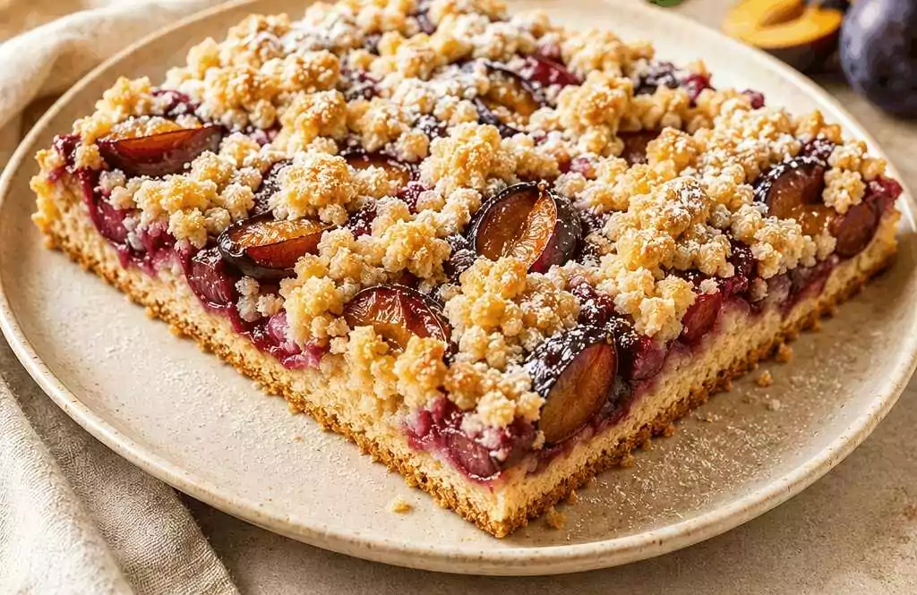 Leckeres Rezept für einfachen Pflaumen-Streuselkuchen, das du probieren musst!