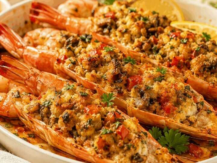 Leckeres Rezept für gefüllte Garnelen aus dem Ofen, das Ihre Geschmackssinne verzaubert