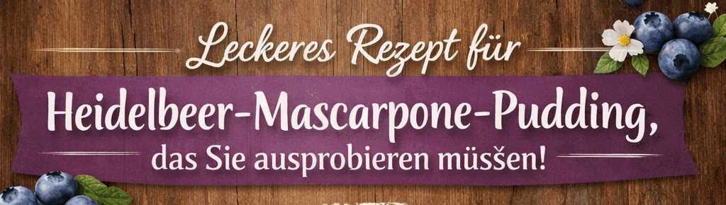 Leckeres Rezept für Heidelbeer-Mascarpone-Pudding, das Sie ausprobieren müssen! – so sieht es fertig aus