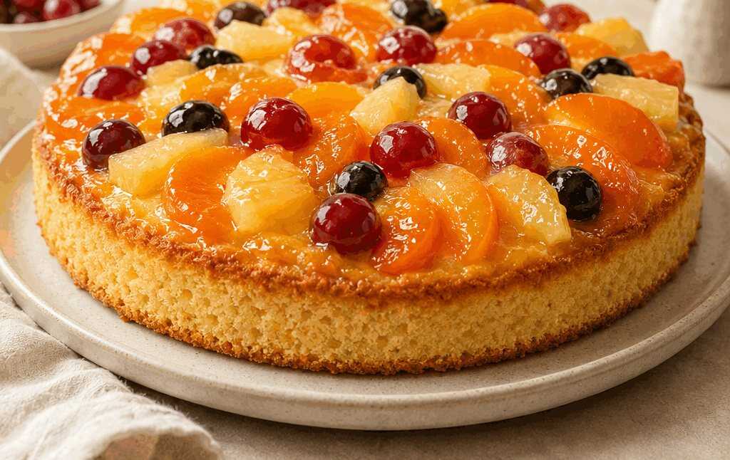 Leckeres Rezept für saftigen Obsttortenboden aus Rührteig