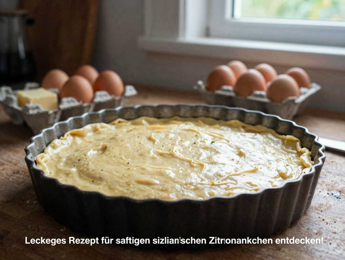 Leckeres Rezept für saftigen sizilianischen Zitronenkuchen entdecken! – während der Zubereitung