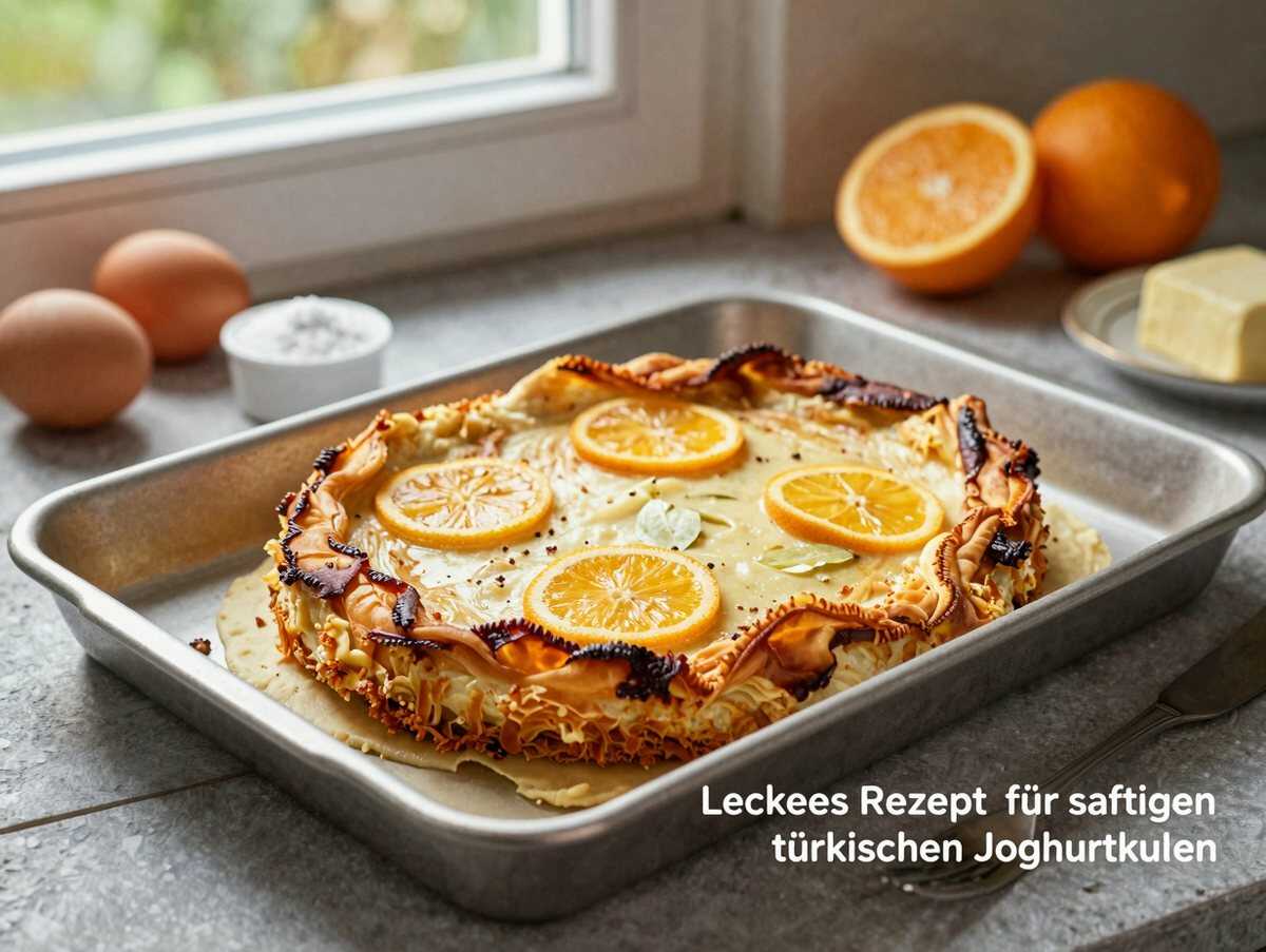 Leckeres Rezept für saftigen türkischen Joghurtkuchen! – während der Zubereitung