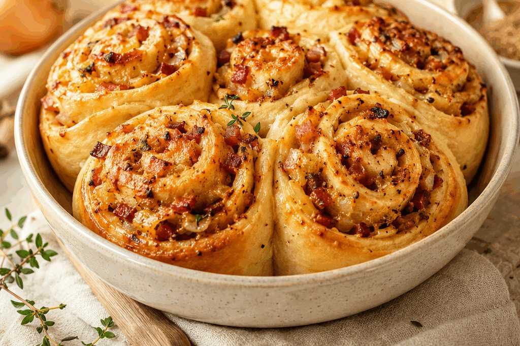 Leckeres Rezept für Zimtschnecken mit Zwiebeln!