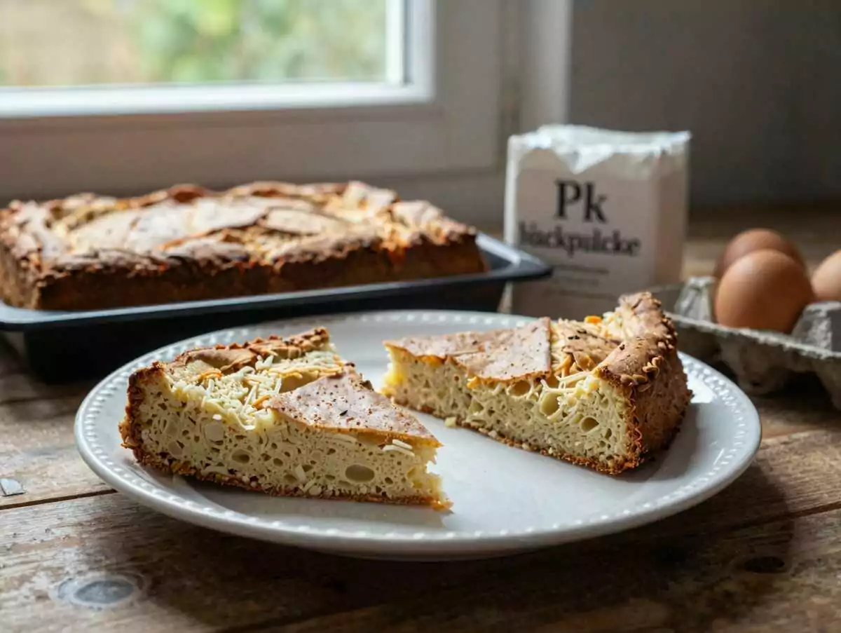 Leckeres Rezept: Saftiger Blechkuchen mit frischem Orangensaft – während der Zubereitung