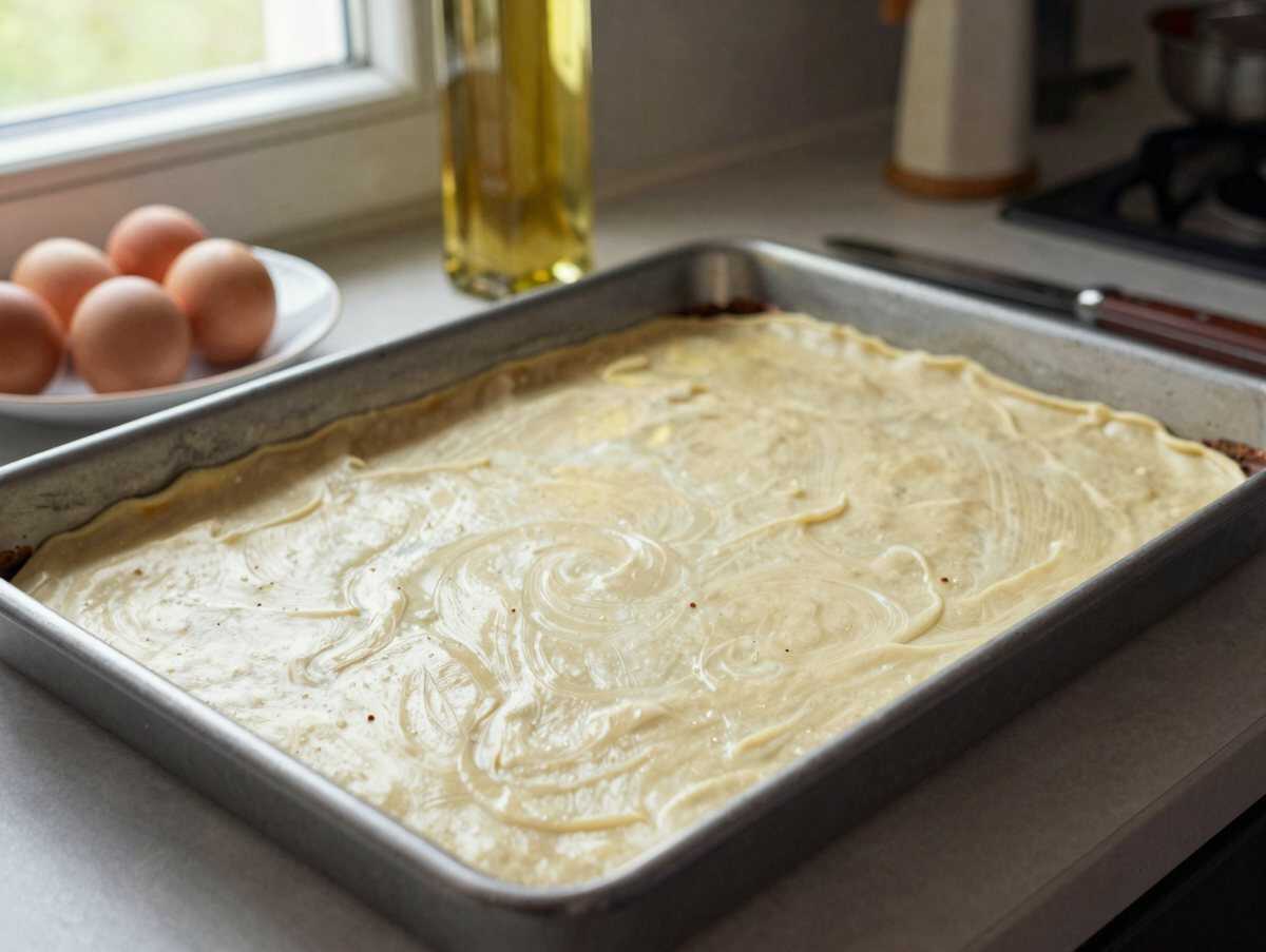 Leckeres Rezept: Schokokuchen mit Vanillepudding, das du nicht verpassen solltest! – während der Zubereitung