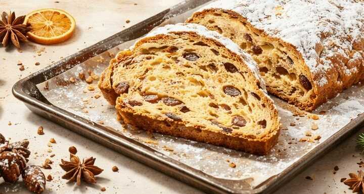 Leckeres Stollenkuchen-Rezept vom Blech mit Marzipan, das Sie unbedingt probieren sollten!