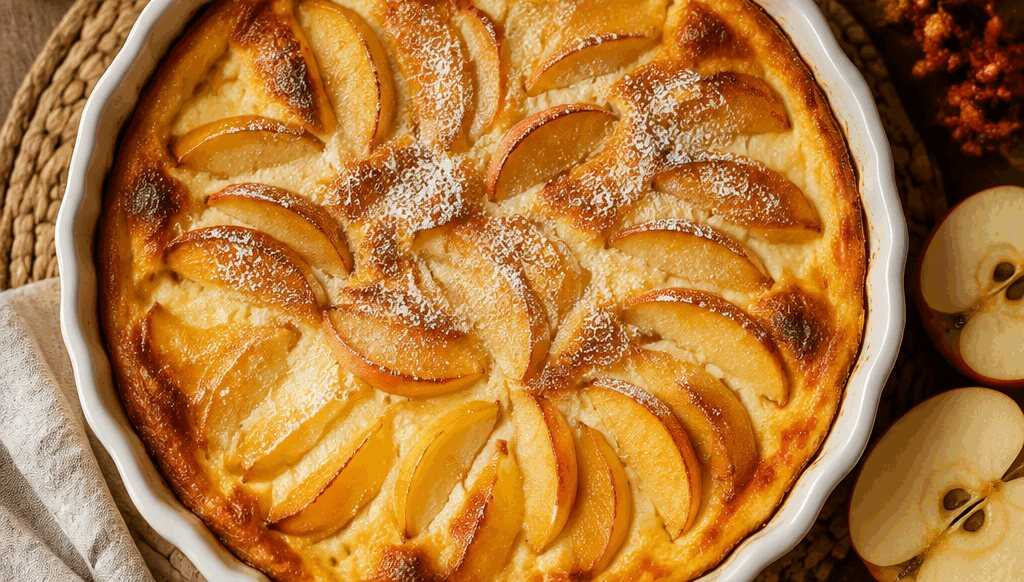 Fettarmer Apfel-Quark-Auflauf