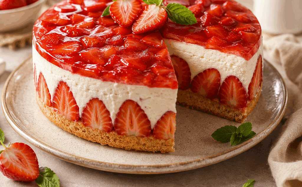 Lust auf ein unwiderstehliches Erdbeer-Joghurt-Kuchen Erlebnis?