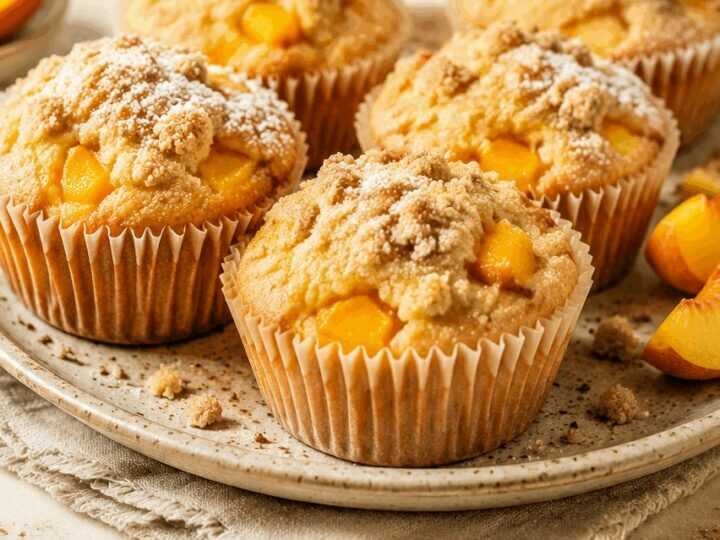 Lust auf saftige Pfirsichmuffins? Das Rezept musst du ausprobieren!