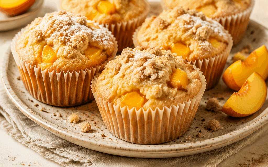 Lust auf saftige Pfirsichmuffins? Das Rezept musst du ausprobieren!