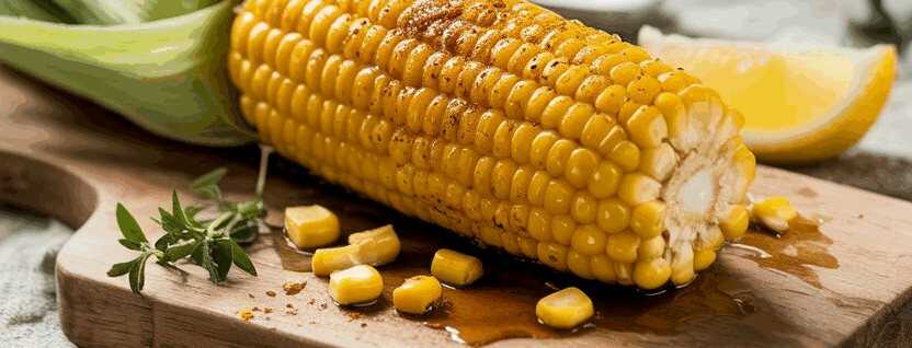 Maiskolben gewürzt aus der Heißluftfritteuse