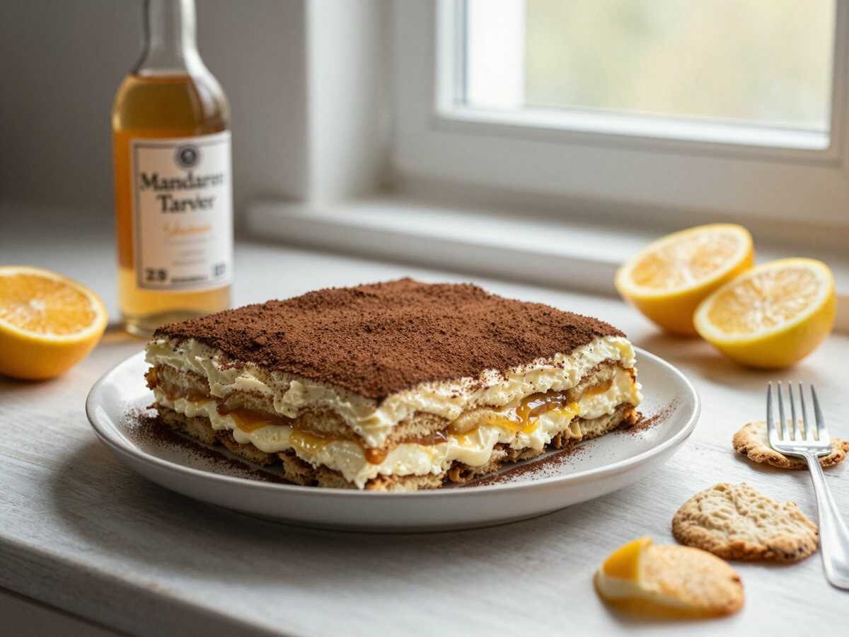 Mandarinen Tiramisu in 5 Minuten zubereitet mit 250g Pudding! – während der Zubereitung