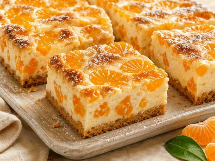 Mandarinen-Käsekuchen vom Blech: Blitzschnelles Rezept für Genießer!