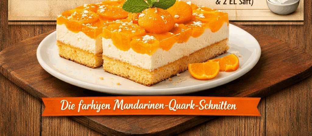 Mandarinen-Quark-Schnitten