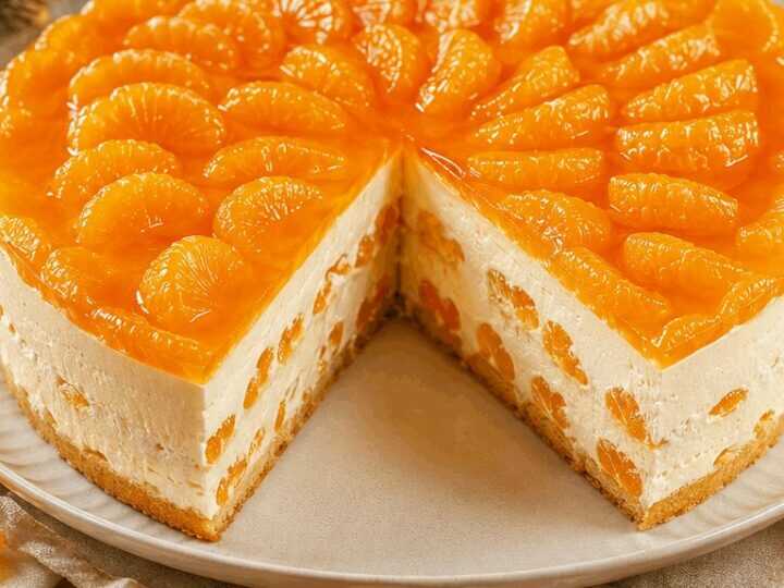 Mandarinen-Zauber: Nicht verpassen! Unser unwiderstehliches Rezept für die köstliche Philadelphia-Torte mit Löffelbiskuits