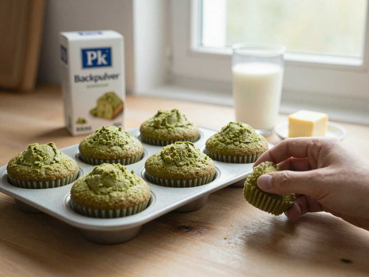 Matcha-Cupcakes: Entdecke das ultimative Rezept! – während der Zubereitung