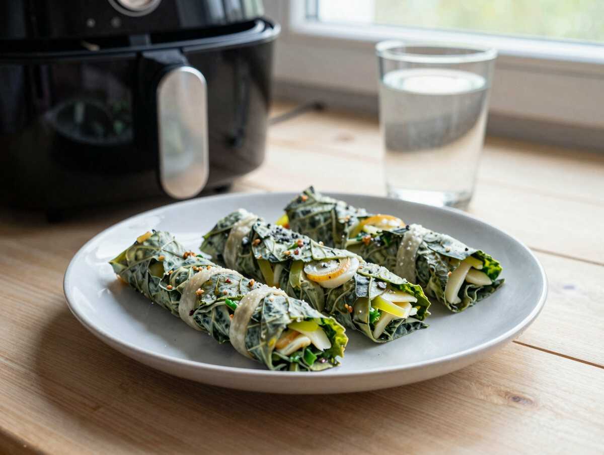 Mini-Frühlingsrollen aus dem Airfryer – schnell, einfach, unfassbar gut – während der Zubereitung