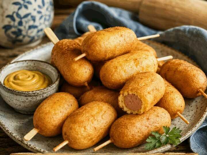 Mini-Corn-Dogs aus dem Airfryer, der Klassiker neu entdeckt