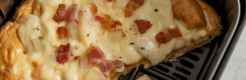 Mini-Flammkuchen aus dem Airfryer – so sieht es fertig aus