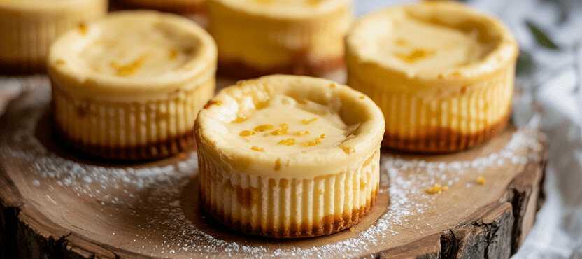 Mini-Käsekuchen aus der Heißluftfritteuse – so sieht es fertig aus