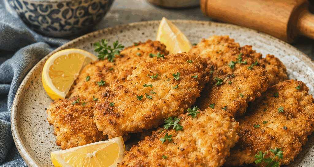 Mini-Schnitzel fürs Partybuffet aus dem Airfryer