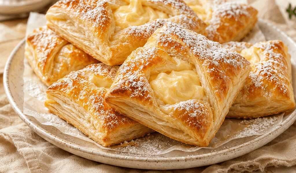 Mit Paradiescreme Gefüllte Teilchen