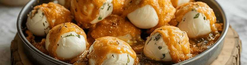 Mozzarella-Bällchen aus dem Airfryer – so sieht es fertig aus