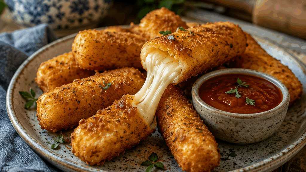 Mozzarella-Sticks aus der Heißluftfritteuse – schmeckt wie frittiert, mit einem Bruchteil vom Fett