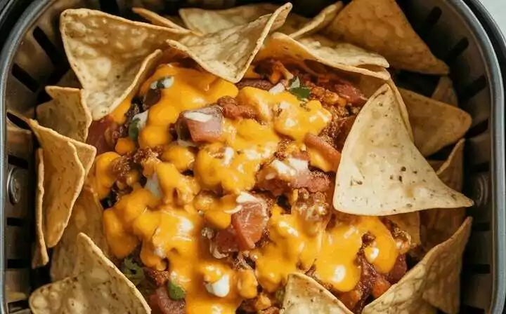 Nachos mit Käse aus dem Airfryer