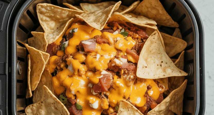 Nachos mit Käse aus dem Airfryer