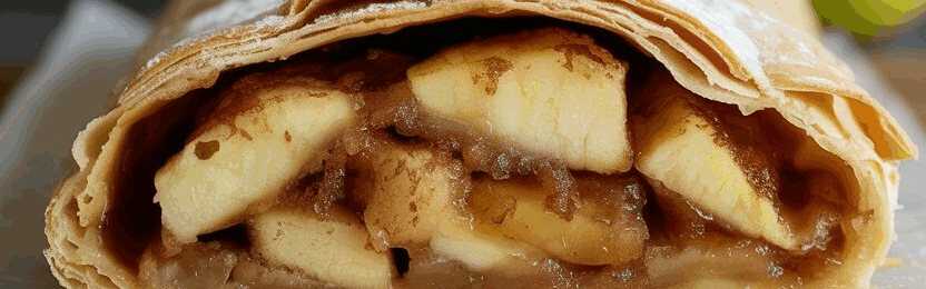 Nehmen Sie 1 Apfel, 400 g Blätterteig und bereiten Sie dieses Dessert in wenigen Minuten – so sieht es fertig aus