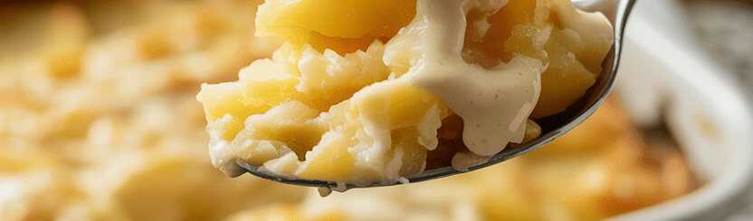 Nehmen Sie 2 große Kartoffeln & 200 ml Kefir fur das essen – so sieht es fertig aus
