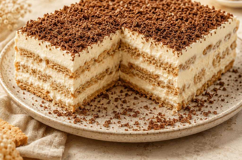 No-Bake Butterkeks-Puddingkuchen