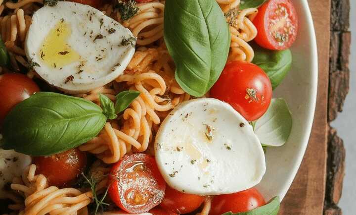 Nudelsalat Tomate-Mozzarella – Dein italienischer Sommerhit!