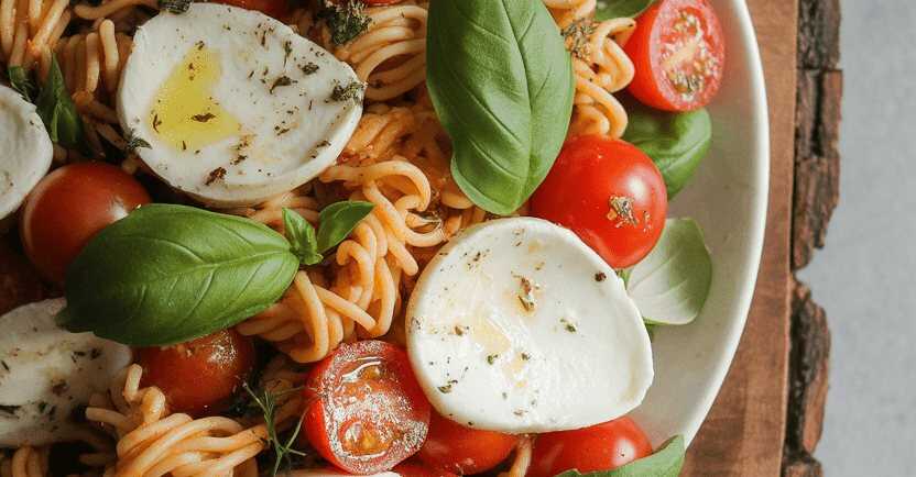 Nudelsalat Tomate-Mozzarella – Dein italienischer Sommerhit!