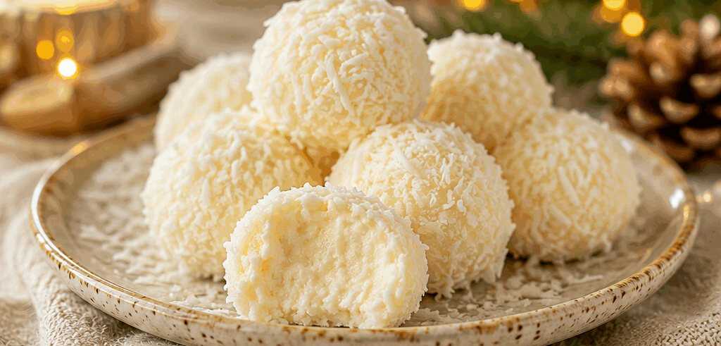 Nur 3 Zutaten: Himmlische Quark-Kokos-Kugeln ohne Backen für die Weihnachtszeit! – so sieht es fertig aus