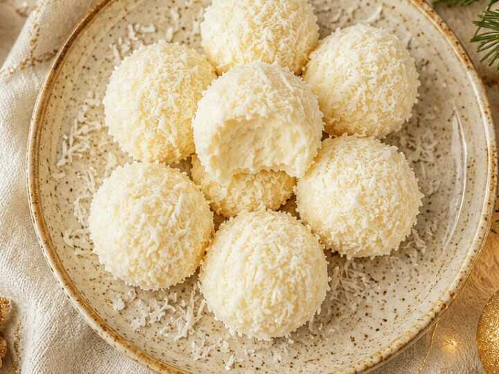 Nur 3 Zutaten: Himmlische Quark-Kokos-Kugeln ohne Backen für die Weihnachtszeit!