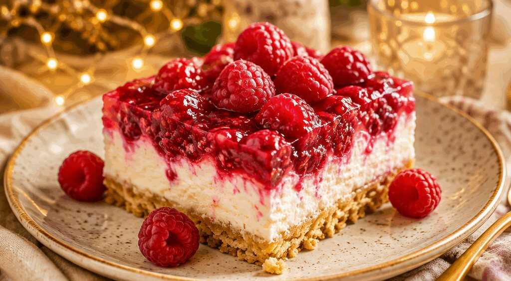 Nur 4 Zutaten: So einfach ist dieses Himbeerdessert! – so sieht es fertig aus