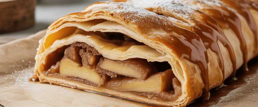 Nur Blätterteig und 3 Äpfel, das Dessert ist in 10 Minuten fertig! – so sieht es fertig aus