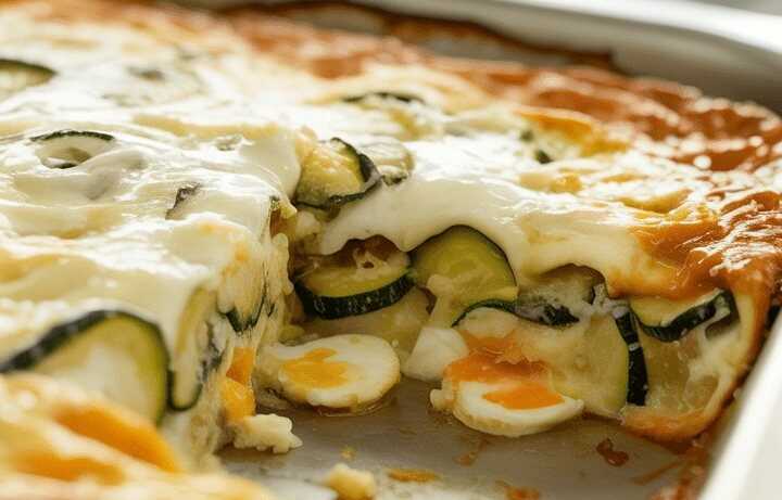 Nur Zucchini, Eier und Käse ein unglaublich leckeres Abendessen!