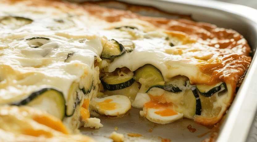 Nur Zucchini, Eier und Käse ein unglaublich leckeres Abendessen!