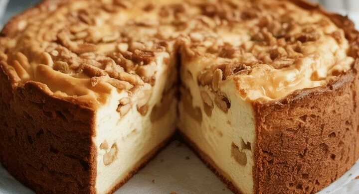 Nuss Käsekuchen mit 450g Frischkäse ganz ohne Backen