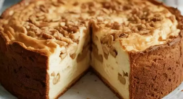 Nuss Käsekuchen mit 450g Frischkäse ganz ohne Backen