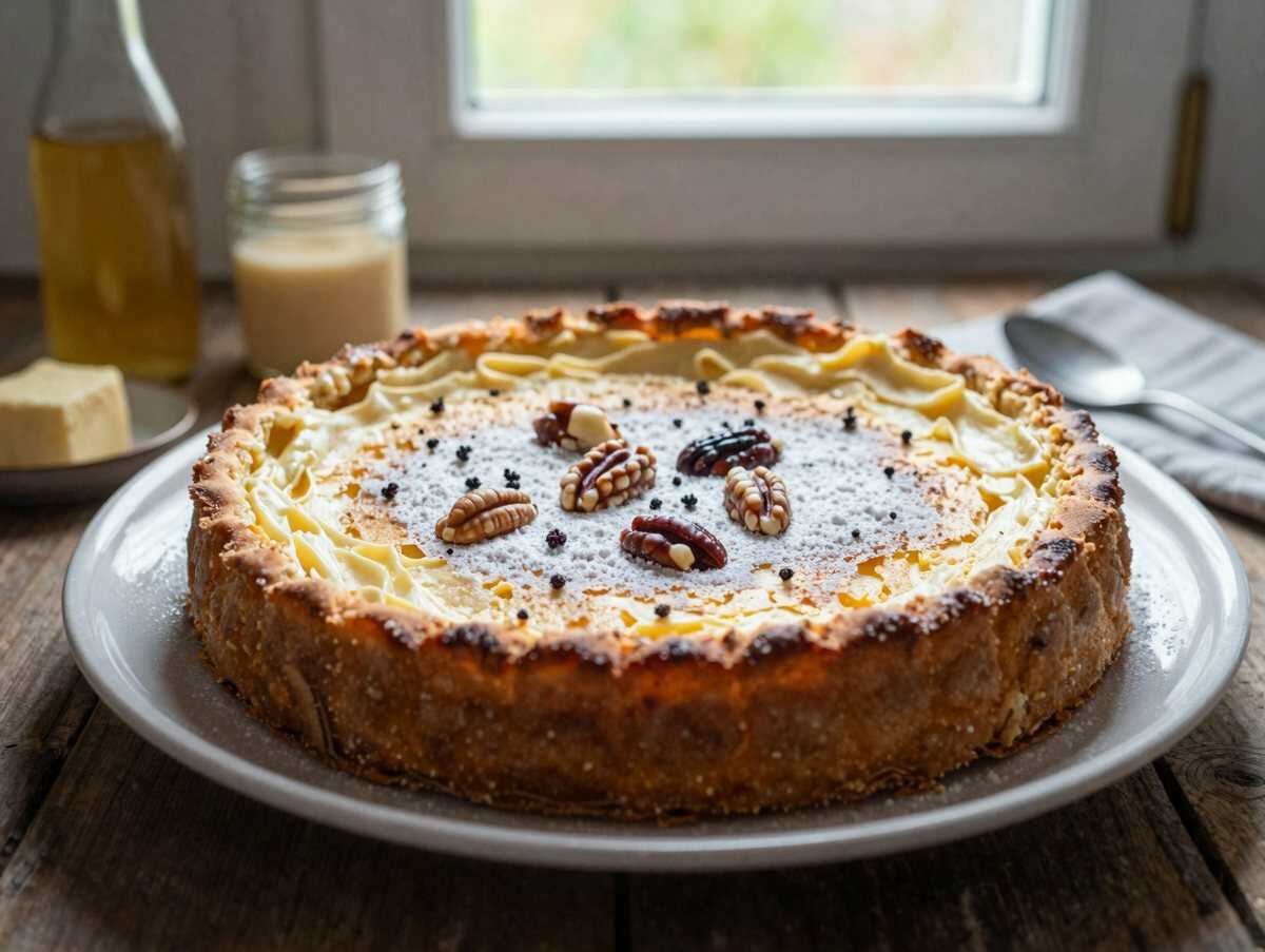 Nuss Käsekuchen mit 450g Frischkäse ganz ohne Backen – während der Zubereitung