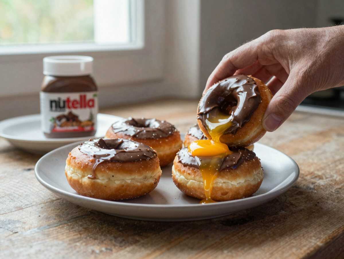 Nutella-gefüllte Donuts: Einfaches Ofenrezept, das Sie lieben werden! – während der Zubereitung